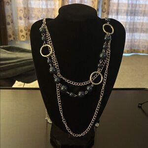Paparazzi Silver and Dark Blue Necklace